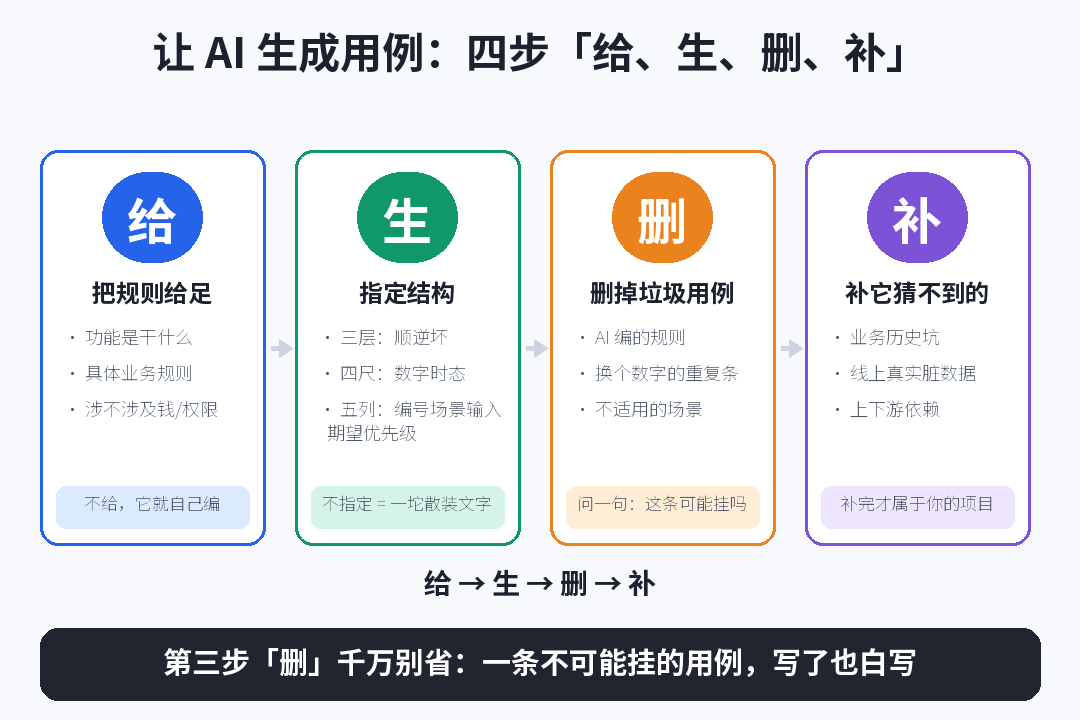 四步法给生删补